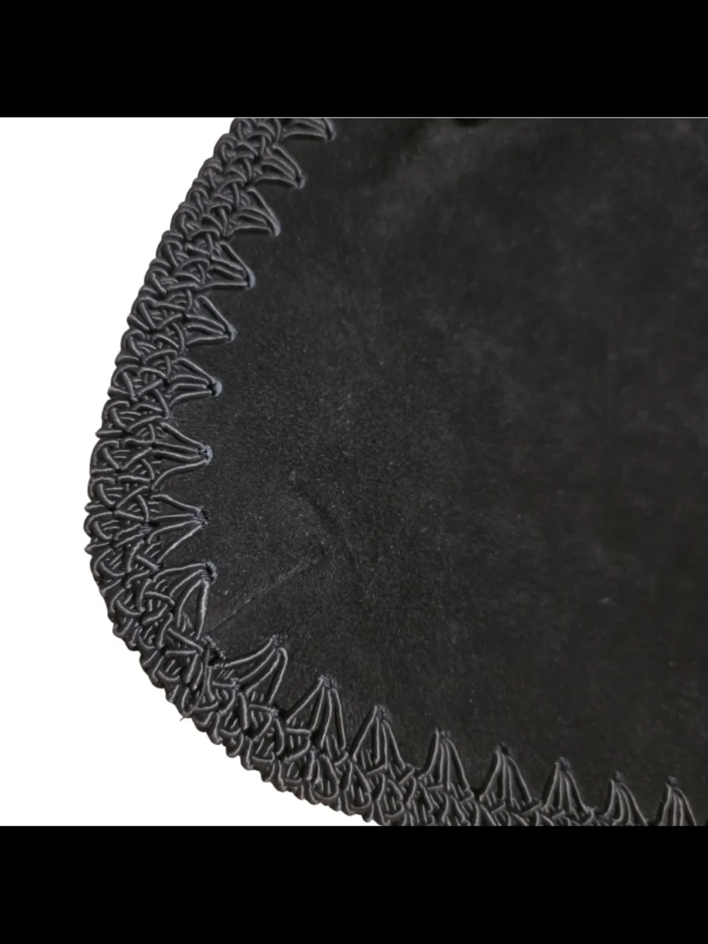 Vintage Walborg Black Suede Drawstring Shoulder Bag • Made in Japan • 60s 70s
